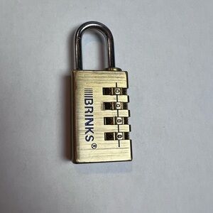 Brinks Gold Combination Dial Padlock